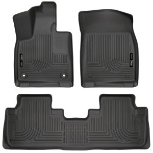 Lexus RX350 Floor Liners - Front + Rear - Husky Liners - WeatherBeater - Black - `16-`17